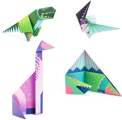 Djeco kit origami dinosaures - papier FSC - activité créative