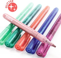 Djeco couleurs marqueurs pailletés - 6 pièces - Sweet - feutres créatifs