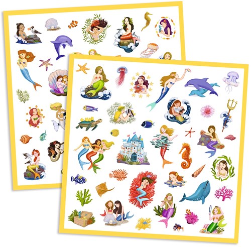Djeco autocollants sirènes - FSC MIX - 160 autocollants