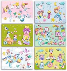 Djeco coffret créatif coloriage et formes pour filles FSC MIX
