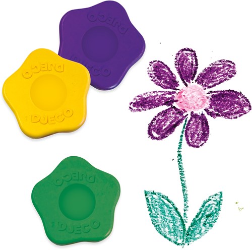 Djeco couleurs 12 crayons fleurs ergonomiques pour tout-petits