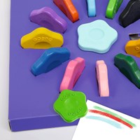 Djeco couleurs 12 crayons fleurs ergonomiques pour tout-petits-3