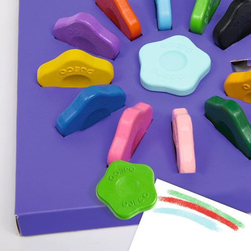 Djeco couleurs 12 crayons fleurs ergonomiques pour tout-petits-3