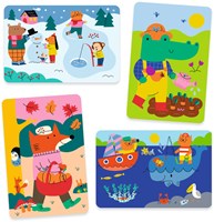 Djeco livre de coloriage 4 saisons - jouet créatif pour enfants