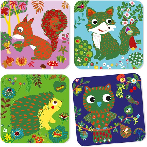 Djeco dessins à gratter Country Creatures - FSC MIX - Jouet créatif