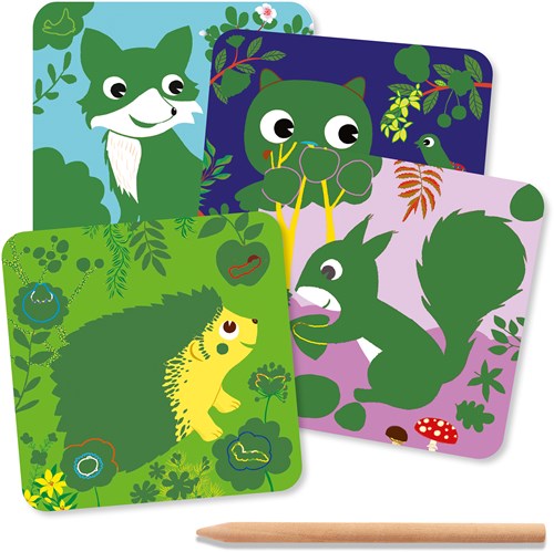 Djeco dessins à gratter Country Creatures - FSC MIX - Jouet créatif-2