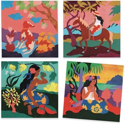 Djeco activité peinture Polynésie - coffret créatif pour enfants