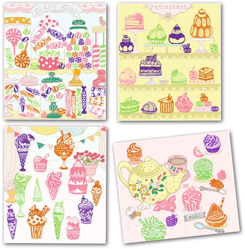 Djeco kit créatif patch loisirs créatifs Sweets paillettes et stickers