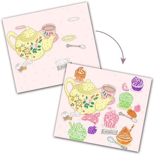 Djeco kit créatif patch loisirs créatifs Sweets paillettes et stickers-2