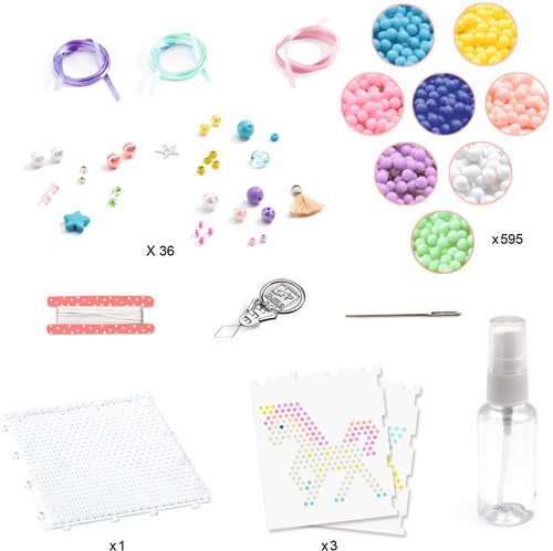Djeco coffret créatif Rainbow - perles pastel FSC MIX-2