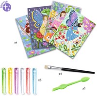 Djeco tableaux paillettes La vie douce des fées coffret créatif-2