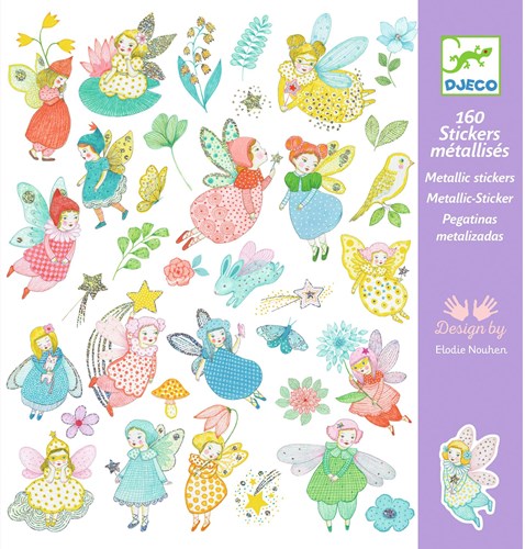 Djeco autocollants fées - set d'autocollants scintillants FSC mix-3