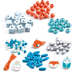 Djeco perles bois bijoux Little animals coffret enfants