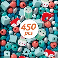 Djeco perles bois bijoux Little animals coffret enfants-2
