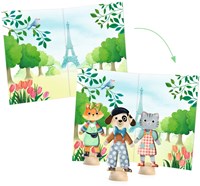 Djeco jouet collage Bonjour Paris - kit créatif artistique-2