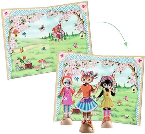 Djeco coller Little wardrobe - jouet collage FSC MIX-2