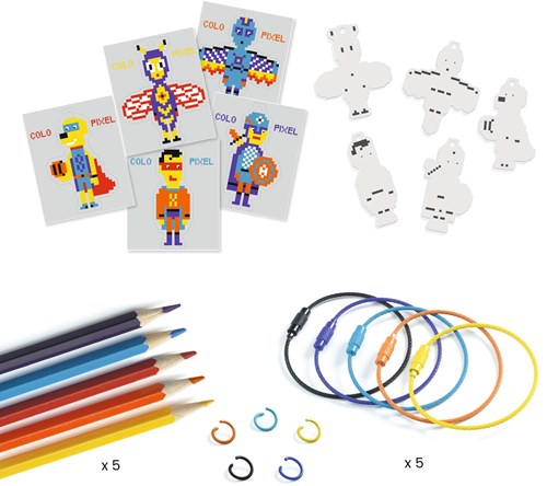 Djeco kit créatif jouet héros Pixel Art - set créatif-3