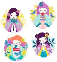 Djeco tableaux paillettes coffret créatif Onnanoko médaillons-2