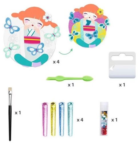 Djeco knutselset Glitter & Strass steentjes Onnanoko