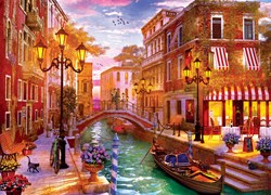Eurographics puzzle Dominic Davison - coucher de soleil Venise - 1000 pièces
