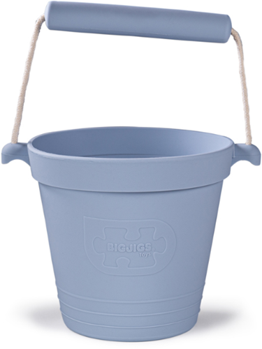 BigJigs seau jouet en silicone - gris colombe plage et eau