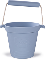 Bigjigs Seau en Silicone - gris tourterelle