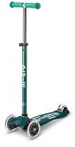 Micro trottinette enfant Mini Micro Deluxe ECO LED vert - durable et réglable