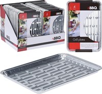Excellent Houseware barquettes aluminium barbecue 4 pièces 24x16cm