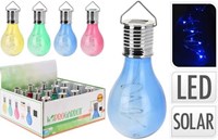 ProGarden lampe solaire jardin forme poire LED lot de 4 multicolore