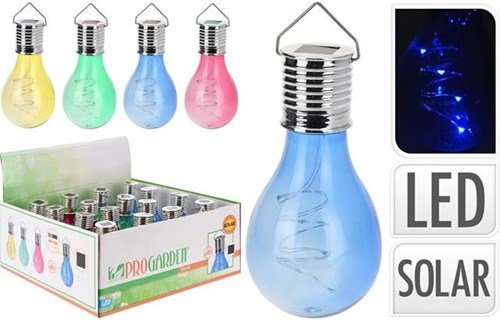 ProGarden lampe solaire jardin forme poire LED lot de 4 multicolore