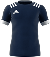 Adidas maillot de rugby t-shirt sport XL bleu marine blanc - 3-Stripes homme-3