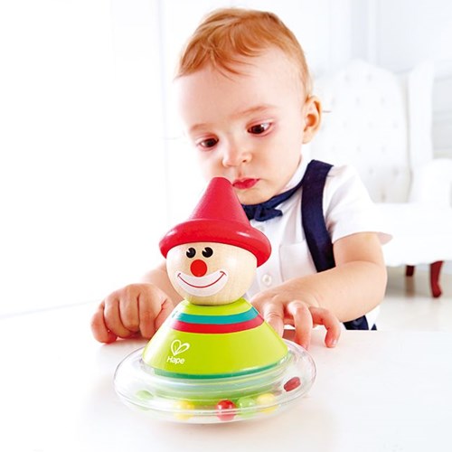 Hape jouet culbuto clown Ralph coloré motricité