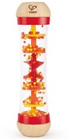Hape Bâton de pluie à perles - Jouet musical sensoriel rouge-2