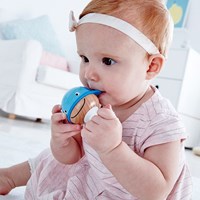 Hape Set de hochets avec ventouses jouet bébé animaux marins colorés-3