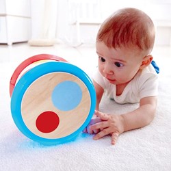Hape tambour pour bébé avec lumière et son - jouet musical interactif
