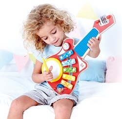 Hape instrument de musique 6-en-1 guitare jouet en bois pour enfants