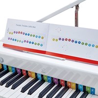 Hape Piano à queue électrique - Blanc - Piano jouet de luxe-3