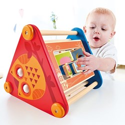 Hape boîte d'activités en bois jouet éducatif portable motricité