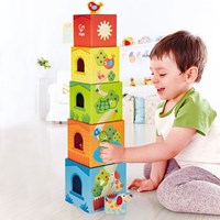 Hape tour à empiler carton Pepe & friends jouet éducatif-3