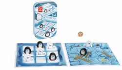 Hape jeu 2-en-1 Morpion - Serpents et Échelles jeu de société classique