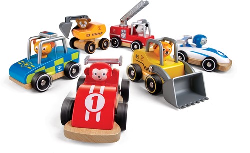 Présentoir de véhicules Hape Wild Riders (12 pièces)