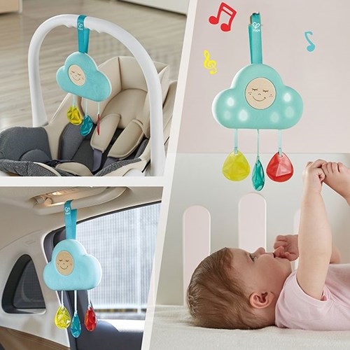 Hape Veilleuse Nuage Musical Mobile Bébé-3