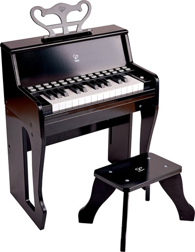 Hape Learn with Lights Black Piano avec tabouret