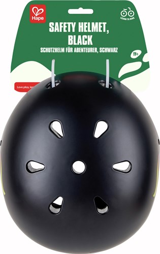 Hape casque de sécurité - noir - réglable - casque enfant vélo trottinette-2