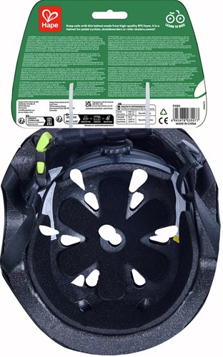 Hape casque de sécurité - noir - réglable - casque enfant vélo trottinette-3