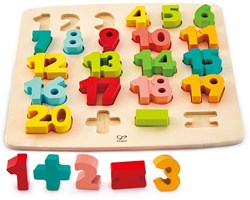 Hape puzzle mathématique - jouet éducatif en bois - 24 pièces