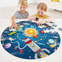 Hape puzzle système solaire - jouet éducatif avec soleil LED
