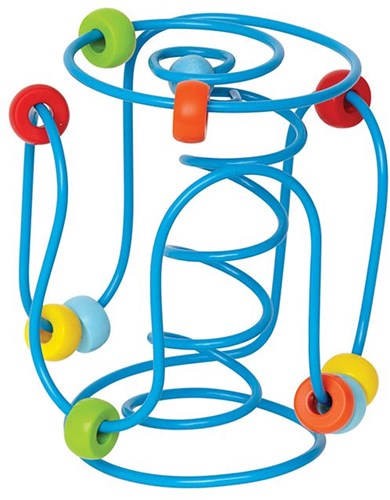 Spirale à perles jouet de motricité labyrinthe coloré pour tout-petits-2