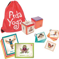 PedaYoga kit de démarrage yoga enfants avec cartes et dés