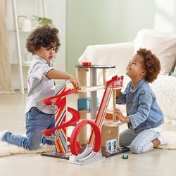 Hape garage cascade jouet en bois - Gearhead Stunt Garage circuit voiture